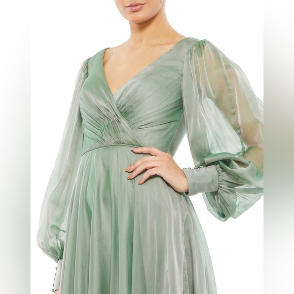 MAC DUGGAL 67873 DRESS In SAGE - Picture 3 of 10